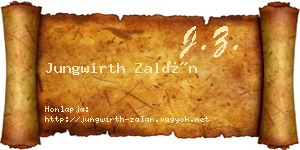 Jungwirth Zalán névjegykártya