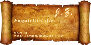 Jungwirth Zalán névjegykártya